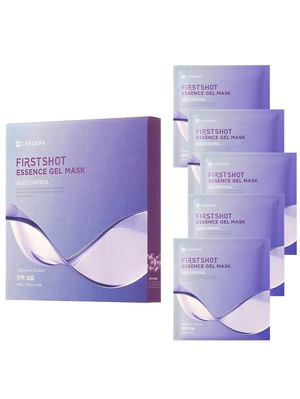 5 pack of Masks Leaders Firstshot Essence Gel Mask Age Control Skincare Set